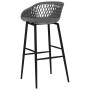 Taburetes de cocina 4 unidades gris
