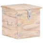 Baúl de madera maciza de acacia 40x40x40 cm