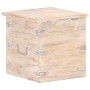 Baúl de madera maciza de acacia 40x40x40 cm