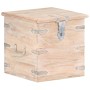 Baúl de madera maciza de acacia 40x40x40 cm