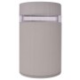 Aplique de pared de exterior semicilíndrico gris aluminio