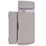 Aplique de pared de exterior semicilíndrico gris aluminio