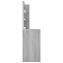 Tocador con LED color gris Sonoma 60x40x140 cm