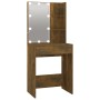 Tocador con LEDs y armario madera contrachapada roble ahumado