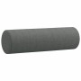 Cojines decorativos 2 uds tela gris oscuro 15x50 cm