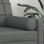 Cojines decorativos 2 uds tela gris oscuro 15x50 cm