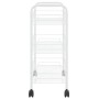 Carrito de cocina 3 niveles hierro blanco 46x26x64 cm
