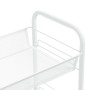 Carrito de cocina 3 niveles hierro blanco 46x26x64 cm