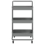 Carrito de cocina 3 niveles hierro y ABS gris 42x35x85 cm
