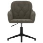 Silla de oficina giratoria de terciopelo gris oscuro