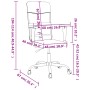 Silla de oficina altura ajustable tela gris oscuro