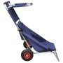 Carrito de playa portátil y plegable con ruedas azul