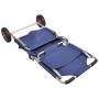 Carrito de playa portátil y plegable con ruedas azul
