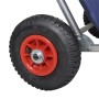 Carrito de playa portátil y plegable con ruedas azul