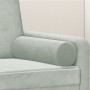 Cojines decorativos 2 uds terciopelo gris claro Ø15x50 cm