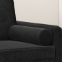 Cojines decorativos 2 uds terciopelo negro 15x50 cm
