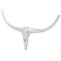 Cabeza de toro de aluminio decorativa para pared 75 cm plateada