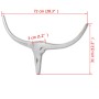 Cabeza de toro de aluminio decorativa para pared 75 cm plateada