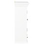 Armario de pared de madera maciza blanco 49x22x59 cm