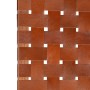 Silla plegable con rayas cruzadas cuero auténtico marrón