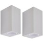 Lámparas de pared de exterior con luz superior e inferior 2 uds.
