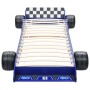 Cama con forma de coche de carreras para niños 90x200 cm azul