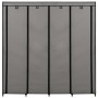 Armario con 4 compartimentos gris 175x45x170 cm