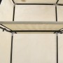 Armario con compartimentos y varillas tela crema 150x45x175 cm