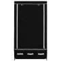 Armario de tela negro 87x49x159 cm