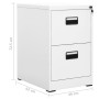Armario archivador de acero blanco 46x62x72,5 cm
