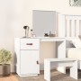 Mesa tocador de madera maciza de pino blanca 95x50x134 cm