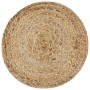 Puf hecho a mano verde oliva 40x45 cm yute