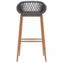 Taburetes de cocina 2 unidades gris