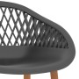 Taburetes de cocina 2 unidades gris