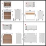 Juego de muebles de cocina 4 piezas madera de ingeniería blanco