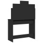 Tocador con espejo negro 96x39x142 cm