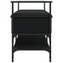 Banco zapatero madera de ingeniería negro 85,5x42x57,5 cm