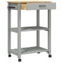 Carrito de cocina MONZA madera maciza de pino 60x40x90 cm