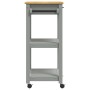 Carrito de cocina MONZA madera maciza de pino 60x40x90 cm