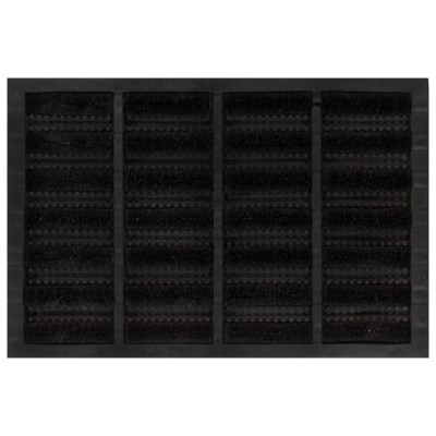 Felpudo rectangular de goma y fibra de coco 40x60 cm