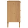 Cómoda SENJA aspecto ratán madera maciza pino marrón 80x40x80cm