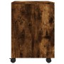 Archivador ruedas madera contrachapada roble ahumado 45x38x54cm