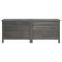 Arcón jardín madera maciza abeto gris antracita 150x50x56,5 cm