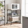 Carrito de cocina madera de ingeniería roble Sonoma 60x41x76 cm