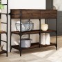 Carrito de cocina madera ingeniería marrón roble 105x42x95 cm