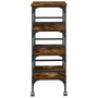 Carrito de cocina madera ingeniería roble ahumado 45x35x89,5 cm