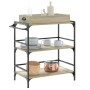 Carrito de cocina madera ingeniería roble Sonoma 81,5x41x92,5cm