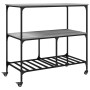 Carrito de cocina madera ingeniería gris Sonoma 100x50x95 cm