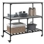 Carrito de cocina madera ingeniería gris Sonoma 100x50x95 cm