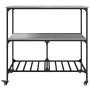 Carrito de cocina madera ingeniería gris Sonoma 100x50x95 cm
